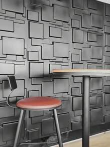 5/10 cái Hình học Textured 3D Dán giấy tường , 30x30cm Tấm ốp tường 3D Hình dán Đối với Nhà  Trang trí - màu đen - Xem 4