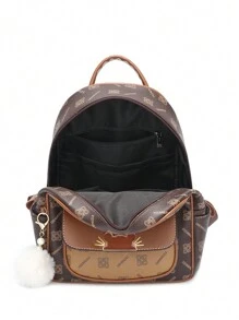 Women's Printed Backpack - Multicolor - View 6