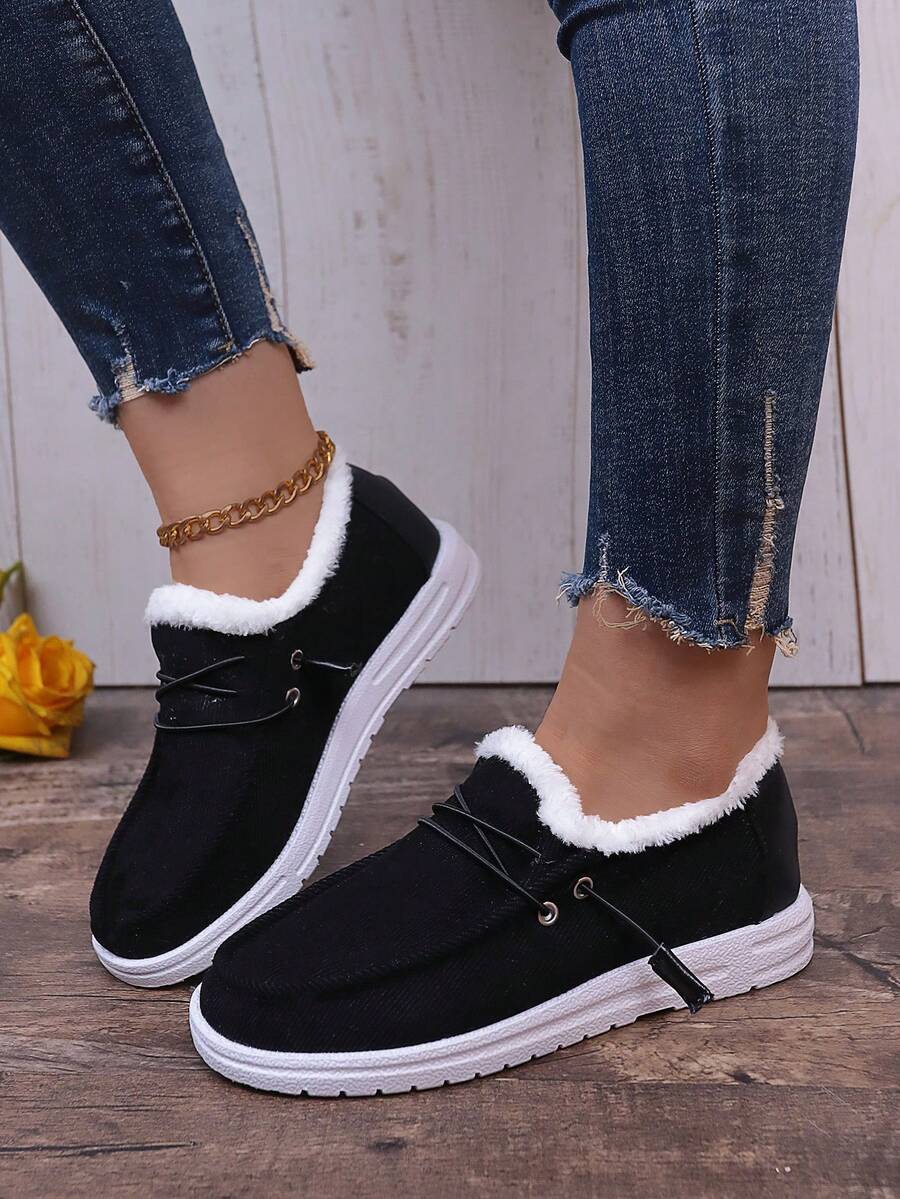 女士休闲保暖保暖内衬轻便运动鞋