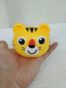 1套7層彩虹環堆疊玩具,附有2種卡通動物頭部,隨機發貨,兒童教育堆疊互動玩具 - 彩色 - 查看 1