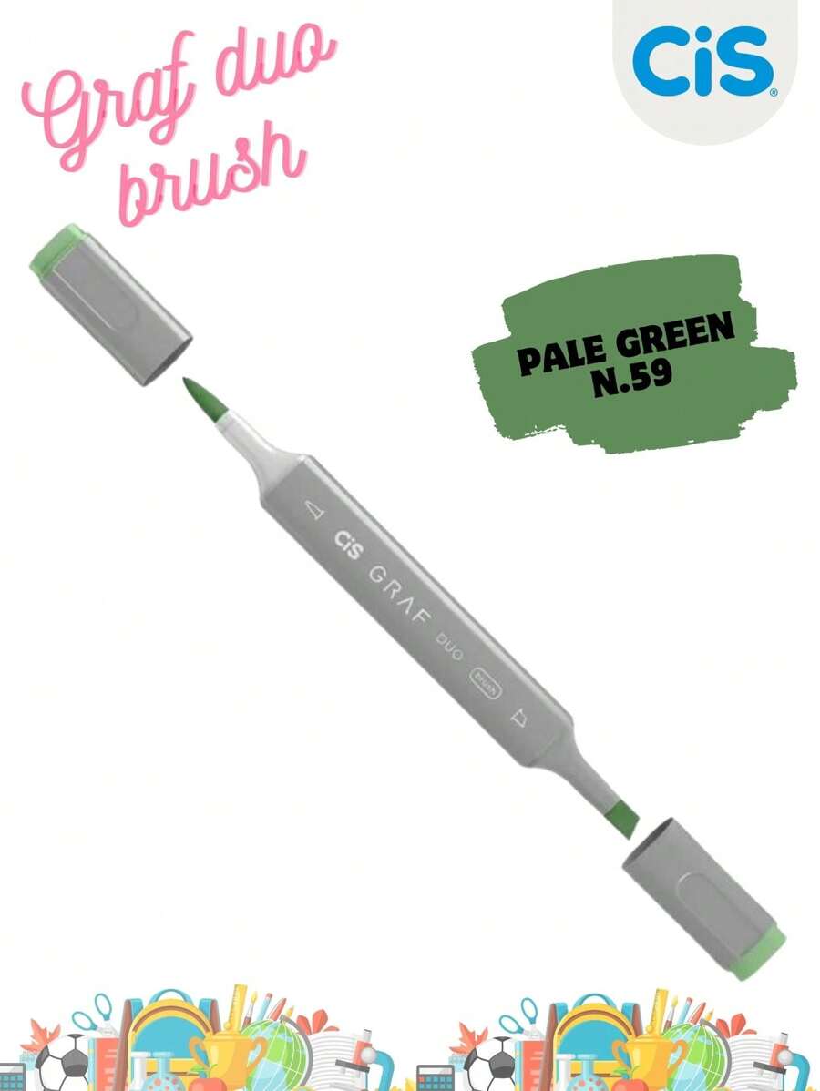 Cis,藝術家用cis Graf Duo Brush彩筆 - 淺綠59 - 綠色 - 查看 1