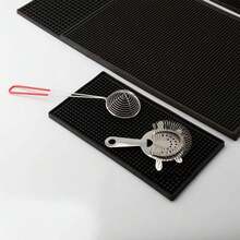 Black Washable Mat For Soup Spoon Placement In Kitchen - Black - View 3