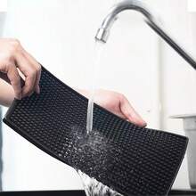 Black Washable Mat For Soup Spoon Placement In Kitchen - Black - View 7