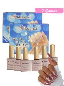 GAMA de Gelish Efecto Galaxy  Kalanzi ( 2 Gamas) - Dorado - Ver 1