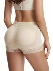 Panty Bombacha Levanta Gluteos Relleno Cola Aumenta Lenceria Encaje Ligero Y Transpirable - Albaricoque - Ver 1