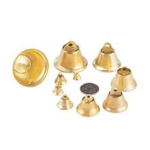 Christmas Handmade Diy Bell Parts, Including Gold-colored Open Bells, Horn-shaped Bells, Bell Rings, And Copper Bells - Gold - View 9