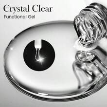 XEIJAYI 1pc Durable Glossy Gel Top Coat, Removable, Comes With LED Nail Lamp - Ideal For Christmas Nail Art Design - Clear - View 5