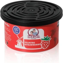 IKEDA 草莓香味汽車空氣清新劑和罐頭除味劑,香味持久而濃鬱,是家居衣櫃客廳浴室的必備品。附 1 包木罐空氣清新劑