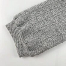 Girl's Thickened And Fluffy Cropped Leggings In Solid Color For Keeping Warm In Winter - Grey - View 4