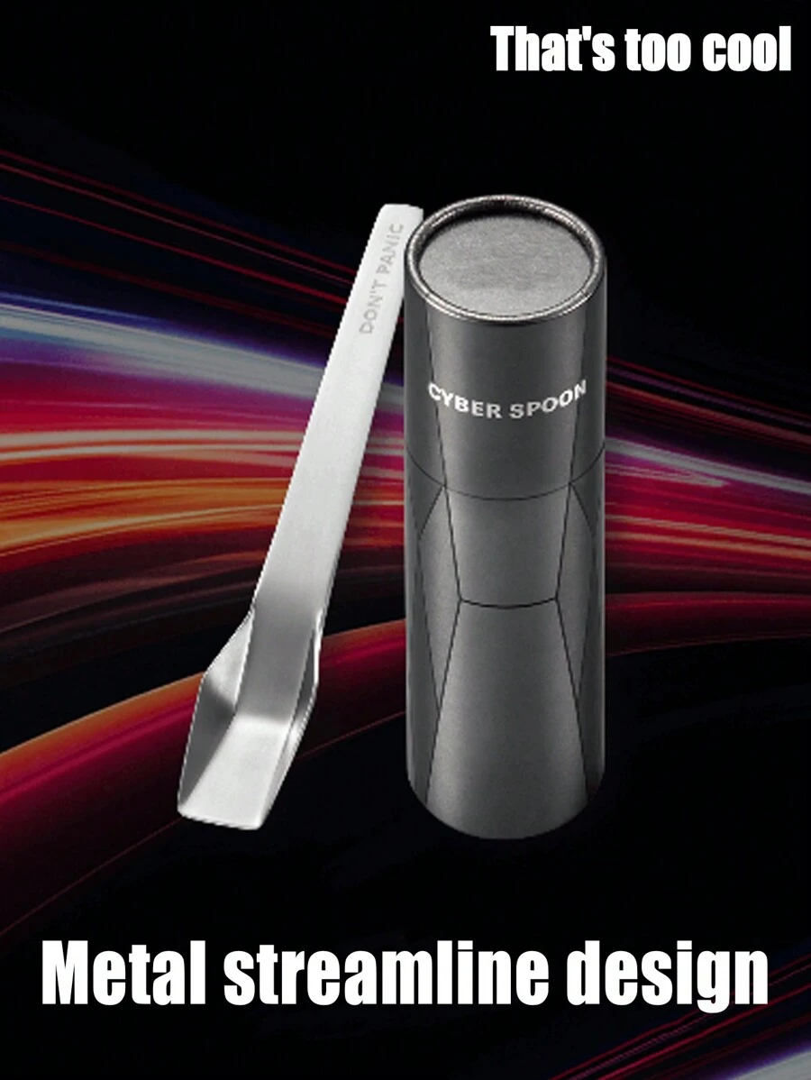 1pc Style Spoon, McFlurry Spoon, 304 Stainless Steel Spoon, Highly Attractive Spoon With Exquisite Gift Box - Silver - View 1