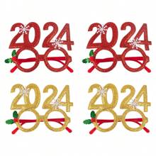 4pcs Năm mới 2024 Khung kính Đạo Cụ Quầy Chụp Ảnh Giáng sinh vui vẻ Đồ trang trí Giáng Sinh
 Quà tặng trẻ em Năm mới Đêm trước Buổi tiệc Đồ trang trí - Nhiều màu - Xem 1