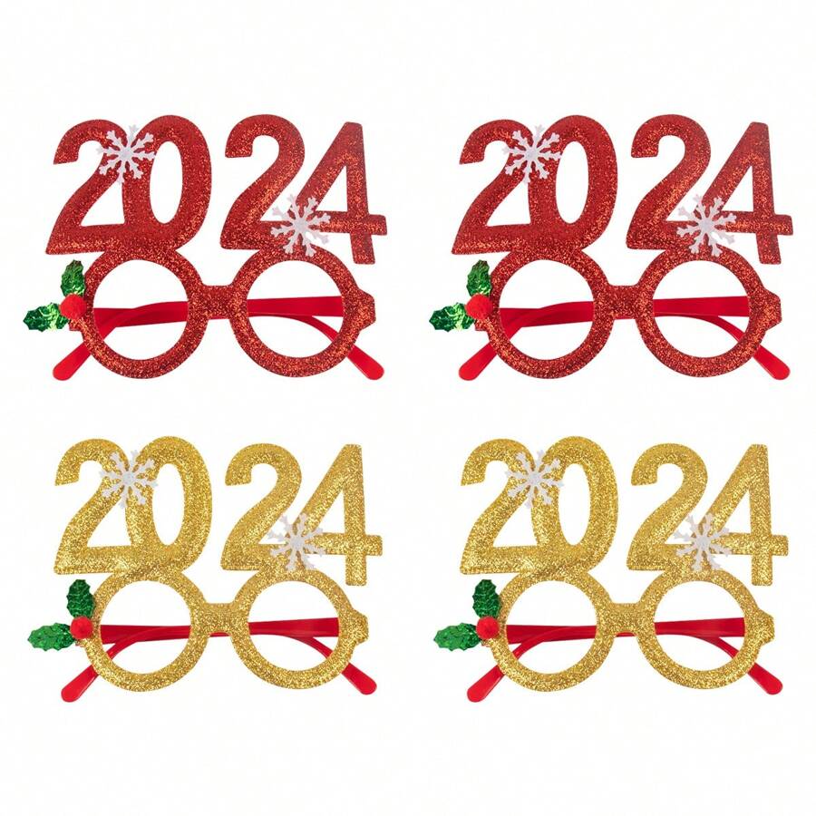 4pcs Năm mới 2024 Khung kính Đạo Cụ Quầy Chụp Ảnh Giáng sinh vui vẻ Đồ trang trí Giáng Sinh
 Quà tặng trẻ em Năm mới Đêm trước Buổi tiệc Đồ trang trí - Nhiều màu - Xem 1