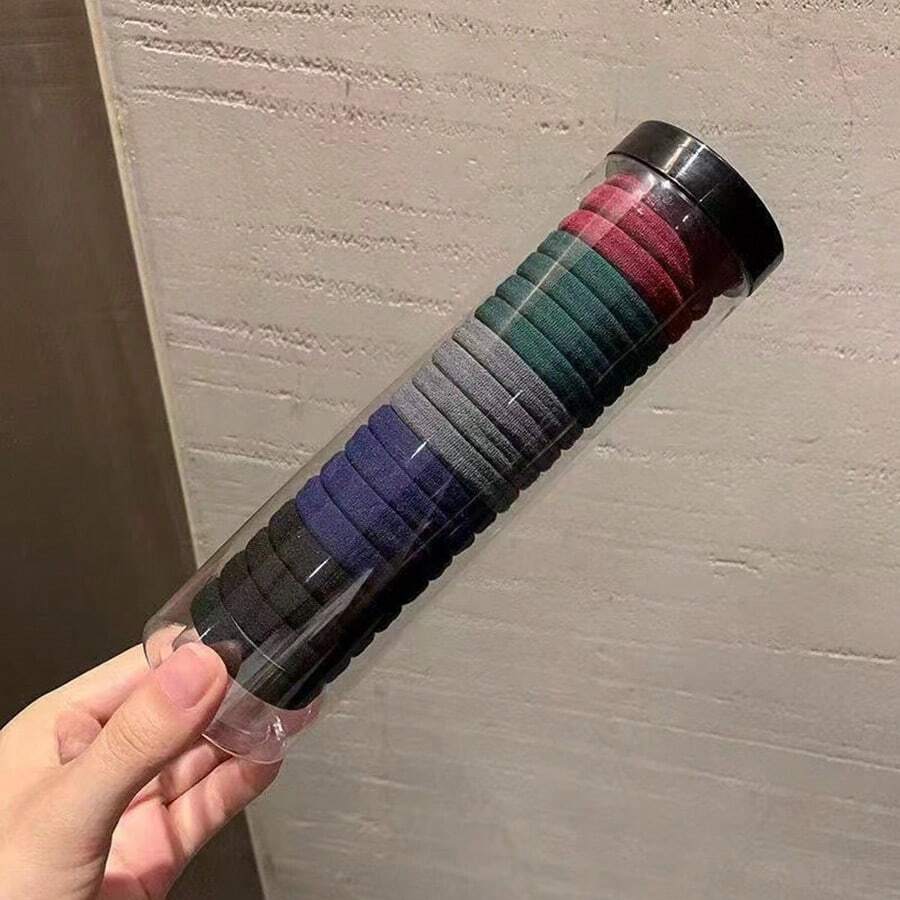 20入組女孩彈性髮圈,多色頭髮帶,適用於日常造型