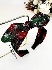 1件装女士时尚红绿针织发带发箍，女士发饰 - 彩色 - 查看 4