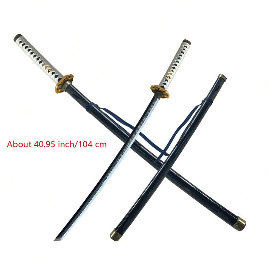 104cm木製劍原創角色扮演武器帶护套,cosplay玩具劍,適用於聖誕節和新年的動漫玩具禮物 - 黑色 - 查看 1