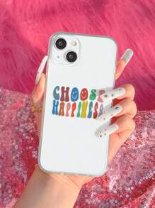 1入組彩色畫英語口號印花手機殼，適用於iPhone/Samsung - 彩色 - 查看 1