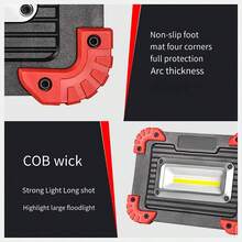 1pc Solar Powered Emergency Portable Handheld Lamp With Magnet - Solar panel + magnet - View 9