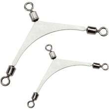 10Pcs Steel 3 Ways Fishing Rolling Pole Swivels Bearing Connector - Silver - View 6