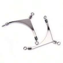 10Pcs Steel 3 Ways Fishing Rolling Pole Swivels Bearing Connector - Silver - View 5