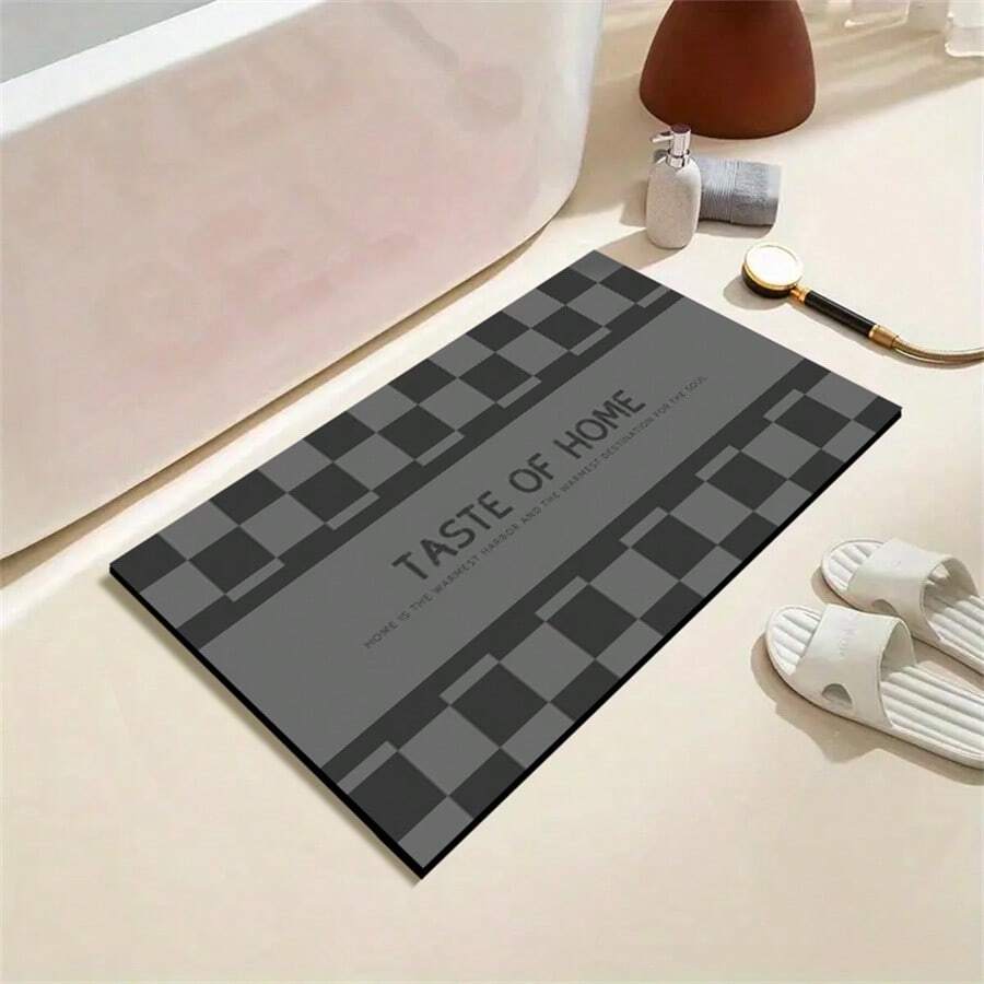 浴室吸水地墊,馬桶門抗滑快乾腳踏墊,淋浴間矽藻土膠墊