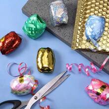 1捲393.7英寸激光橄欖球帶結婚慶祝生日派對用氣球玫瑰金色絲帶,花束絲帶,花包裝紙,手工藝用品清倉,織品,婚禮手工花束材料,禮品包裝材料