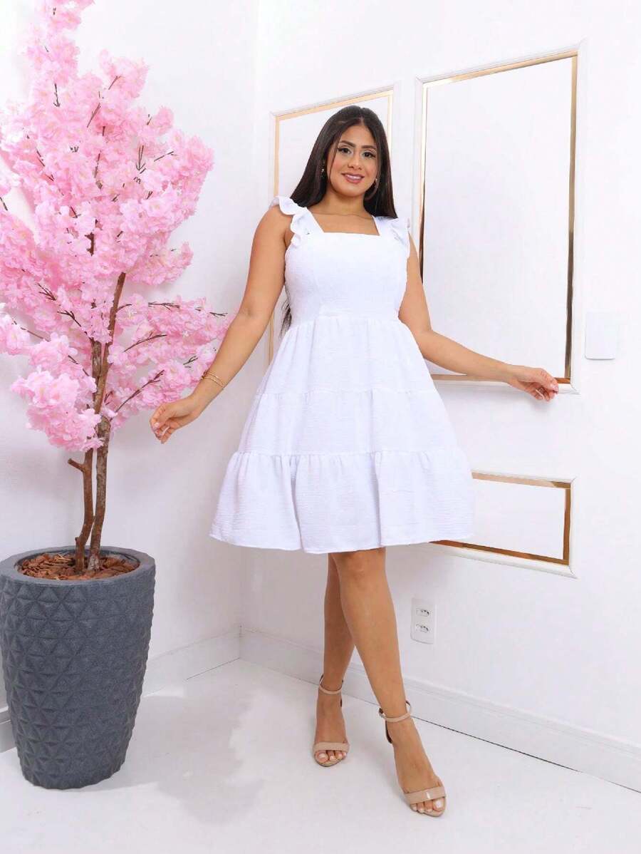 Women Dresses - 白色 - 查看 1