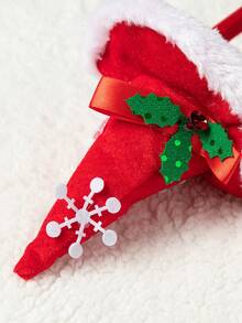 1pc Christmas Hat & Snowflake Headband, Suitable For Gifting And Festive Occasions ,Hair Hoop Hairband For Women Hair Accessories - Multicolor - View 3