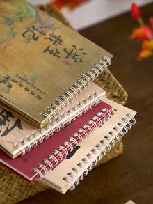 1 件中式復古規劃書日曆,桌面裝飾立式日曆由白色牛皮紙製成 - 彩色 - 查看 8