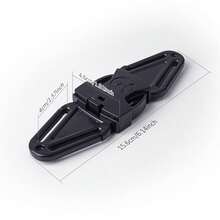 Kẹp ngực trẻ em phổ thông Bộ bảo vệ kẹp ngực chống trượt cho trẻ sơ sinh, Tương thích với Ghế ngồi, Xe đẩy, Ghế cao, Túi sách, Hoạt động với dây đai có chiều rộng lên tới 1,5 inch - màu đen - Xem 2