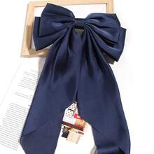 2入組優雅的蝴蝶結和長緞帶髮夾,適合日常穿著,派對,新年禮物