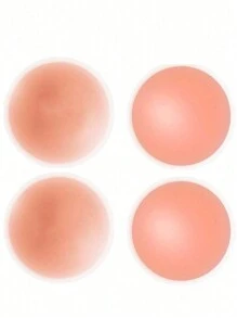 2pcs Silicone Nipple Covers With Anti-Exposure Adhesive & Lifting Effect, Invisible Breast Pads, Lingerie