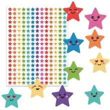 1170 張星形貼紙適用於學生行為圖表和剪貼簿 Diy 工藝品、學校和辦公用品 - 彩色 - 查看 1