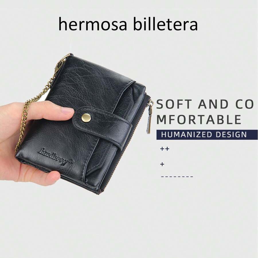 With Anti-Theft Brush Leather Wallet