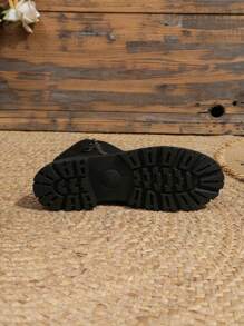 女款霧面短靴平跟保暖雪靴防滑