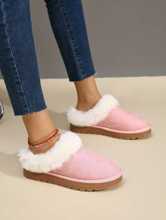 Women's Flat Shoes Leopard Print Thermal Lined Winter Shoes, 2024 New Style Sexy Wild Fashion Big Size Anti-Slip Casual Shoes