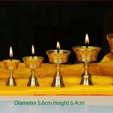 黃銅燈座,長明燈,燭臺油燈底座,家庭辦公室裝飾用品,家庭燈座,直徑5.6cm,高度6.4cm,單個包裝