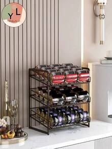 Organizador de Latas y Vinos Para Despensa de 3 Niveles - Multicolor - Ver 5