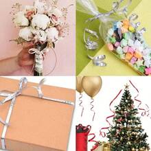 1捲393.7英寸激光橄欖球帶結婚慶祝生日派對用氣球玫瑰金色絲帶,花束絲帶,花包裝紙,手工藝用品清倉,織品,婚禮手工花束材料,禮品包裝材料