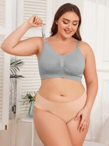 3pcs Women Maternity Nursing Bra, Soft Non-Underwire Lift & Support Plus Size Breastfeeding Bras - Multicolor - View 8