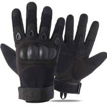 COOLERFIRE Black Full Finger Gloves, Suitable For Winter Cycling - Black - View 1