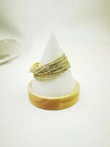 Pulsera Elástica De Diamantes De Imitación Multicolor De 10 Piezas Para Mujer - Multicolor - Ver 13