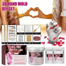 1套eelhoe 3d手型模具diy套件,3d手模製作克隆粉,情人節禮物 - 1套 - 查看 2