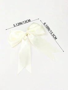 1入組女士優雅的雙層蝴蝶結結髮夾配鱷魚夾，適合日常穿搭、旅遊、購物、約會、校園、生日派對，也可當禮物送人