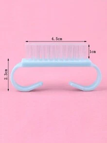 8 件裝美甲清潔刷套裝,糖果色,小號,淺藍色