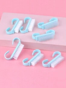 8 件裝美甲清潔刷套裝,糖果色,小號,淺藍色