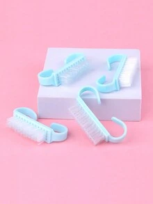 8 件裝美甲清潔刷套裝,糖果色,小號,淺藍色