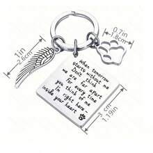 Cánh & Móng mèo Hình dạng Vật rủ xuống Móc chìa khóa Đồ trang trí - Bạc - Xem 7