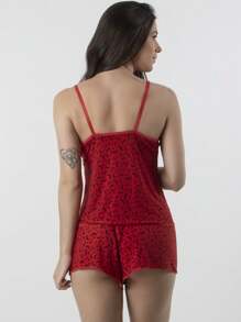 Women Pajama Sets - Đỏ - Xem 4