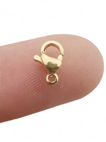 10/20 件時尚金屬不銹鋼金龍蝦扣適用於 Diy 手鍊項鍊連接工藝配件珠寶用品 - 金色 - 查看 8