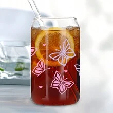 1入組uv Dtf時尚花卉貼紙,diy蝴蝶防水轉印貼紙,適用於16盎司防水玻璃杯貼紙,3d水晶標籤防水和抗刮花,diy包裝轉印貼紙玻璃杯貼紙瓶貼紙,粘著式貼紙 - 彩色 - 查看 7